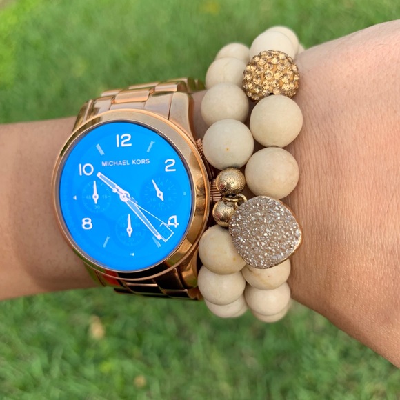Michael Kors Rose Blue Iridescent Watch 
